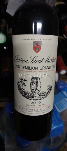 Bordeaux Saint-Émilion Grand Cru Château Saint-Martial 2019