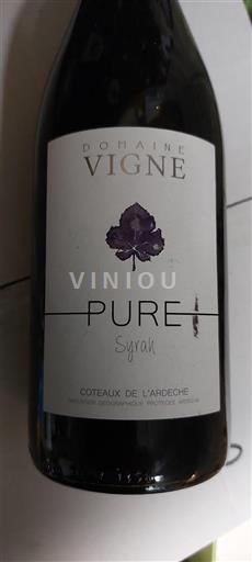 Alpe in reke Rona Ardeški vinogradni grici Domaine Vigne Pure Syrah Neleten.