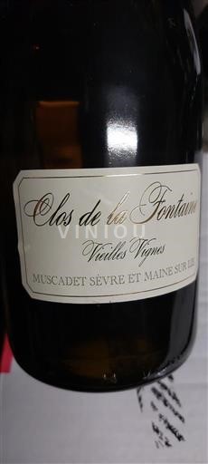 Loire-dalen Muscadet-Sèvre-et-Maine Clos de la Fontaine Vieilles Vignes Ikke årgangsbestemt