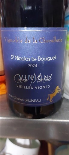 Vallée de la Loire Vignoble de la Chevalerie Martial Vieilles Vignes 2024