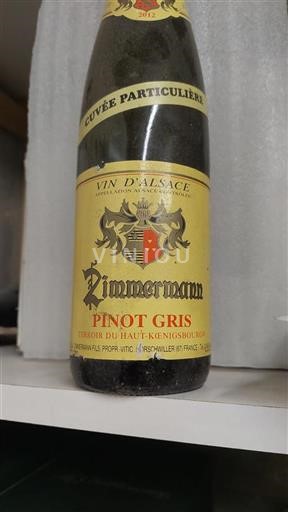 Alsacia Grand Cru Zimmermann Particulière 2012