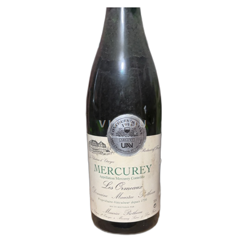 Bourgogne Mercurey Domaine Maurice Protheau Les Ormeaux Icke årgångsbetecknad