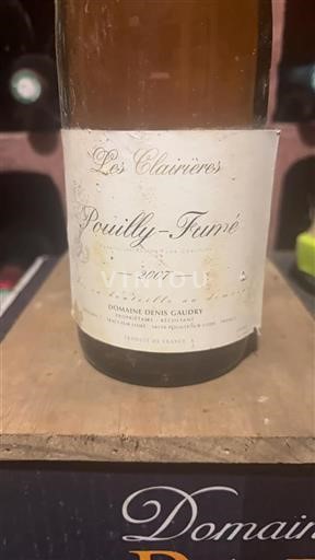 Thung lũng sông Loire Pouilly-fumé Domaine Denis Gaudry Les Clairières 2007