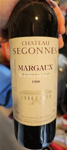 Бордо Марго Château Segonnes 1998