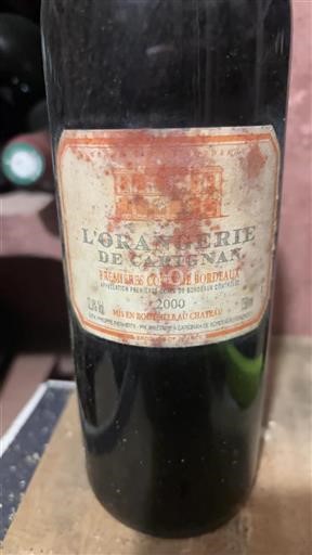 Bordeaux Premières Côtes de Bordeaux L'Orangerie de Carignan 2000