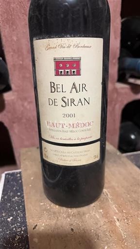 Bordeaux Haut-Médoc Château Siran Bel Air de Siran 2001