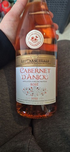 Vinhos Rosé demi-sec Les Caractères 2023 França Vale do Loire Cabernet-d'Anjou AOC