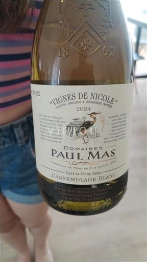 Languedoc và Roussillon Vùng đất Oc Paul Mas L'Assemblage Blanc 2024