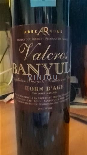 Roussillon Banyuls Abbé Rous Valcros Không niên vụ
