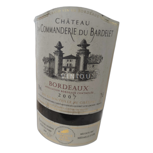 Bordeaux Château La Commanderie du Bardelet 2007