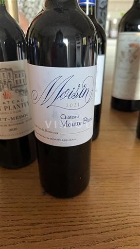 Bordeaux Ni doloceno Grand Cru Château Moutte Blanc Moisin 2021