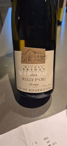Burgundi Rully Premier Cru Domaine Michel Briday Gresigny 2021