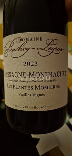 Burgundy Chassagne-Montrachet Domaine Bachey-Legros Les Plantes Momières 2023