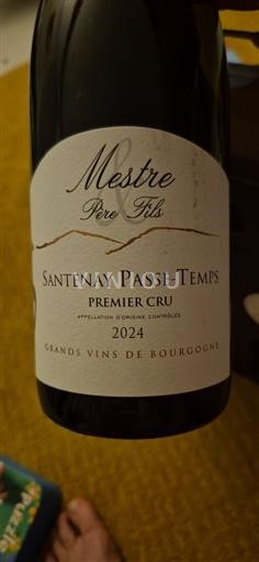Bourgogne Santenay Premier Cru Mestre Père et Fils Santenay Passe-Temps 2024