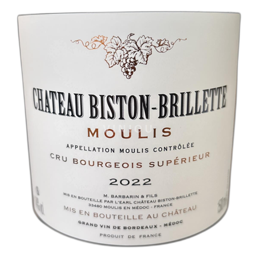 Bordeaux Ni doloceno Château Biston-Brillette 2022