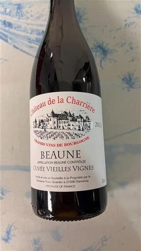 Burgundy Beaune Grand Cru Château La Charrière Cuv%c3%a9e Vieilles Vignes 2023