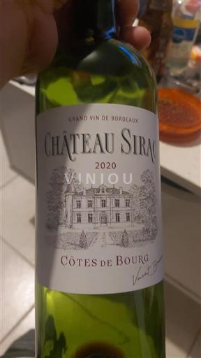 Bordeaux Côtes-de-bourg Château Sirac 2020