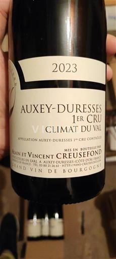 Burgundy Auxey-Duresses Premier Cru Alain et Vincent Creusefond Climat du Val - 1er cru 2023