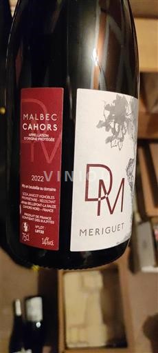 Sud-Ovest Cahors Domaine Mériguet 2022