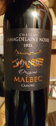 South West Cahors Lamagdelaine Noire Origine Malbec 2022