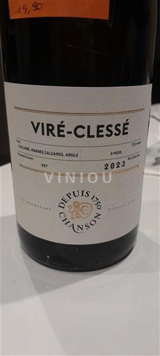 Bourgogne Viré-clessé Domaine Chanson 2023