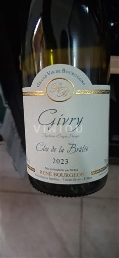 Borgonha Givry René Bourgeon Clos de la Brûlée 2023