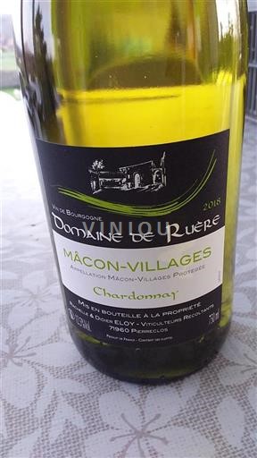 Borgoña Mâcon y Mâcon-villages Domaine Ruère Chardonnay 2018