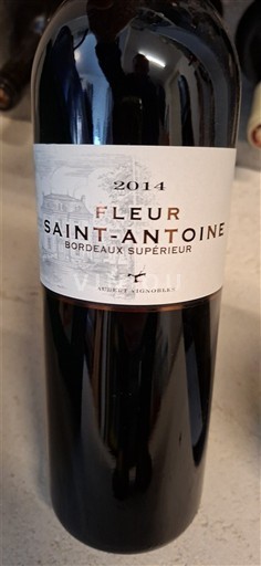 Bordeaux Bordeaux superior Fleur Saint Antoine 2014