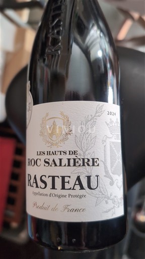Viner Rouge sec Les Hauts de Roc Saliere 2024 Frankrike Rhônedalen Rasteau AOC