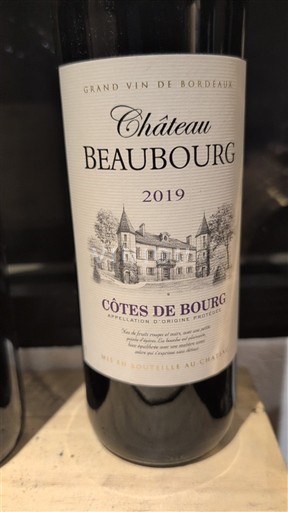 Bordeaux Côtes-de-bourg Château Beaubourg 2019
