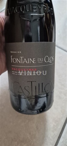 Rhône Valley Vacqueyras Domaine Fontaine du Clos Castillon 2022