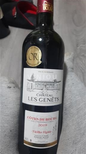Burdeos Côtes-de-bourg Château Les Genêts Vieilles Vignes 2019