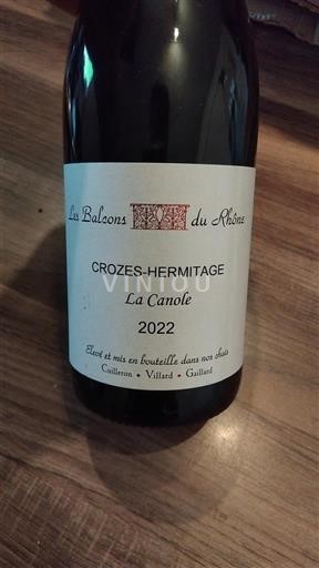 Rhônen laakso Crozes-Hermitage Les Balcons du Rhône La Canole 2022