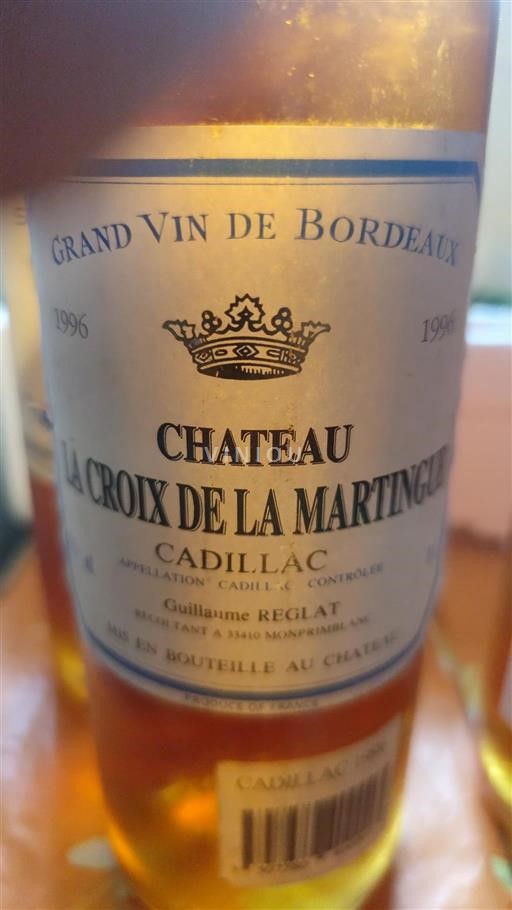 Burdeos Cadillac Château La Croix de La Martigne 1996