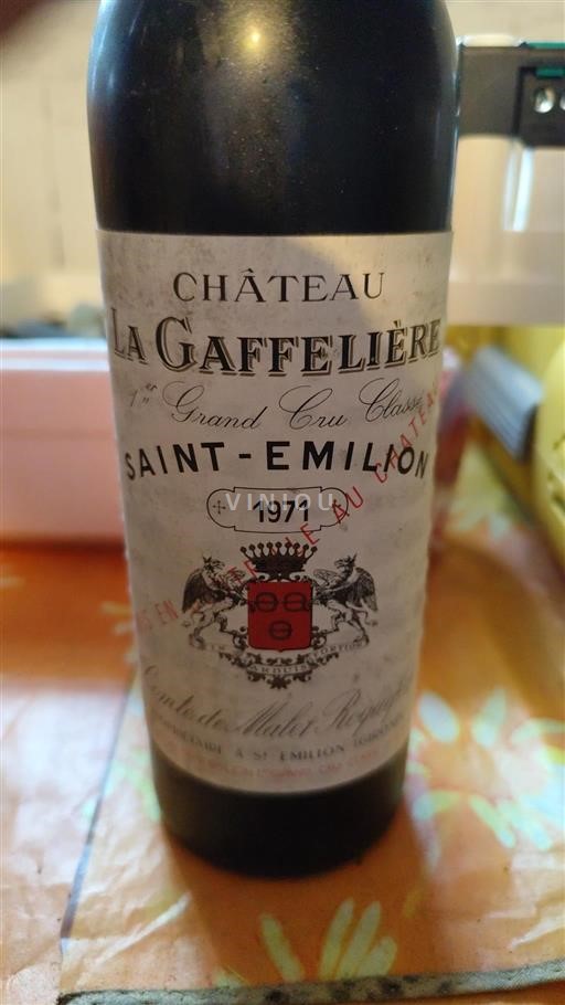 Bordeaux Saint-Émilion Grand Cru LA GAFFELIERE 1971