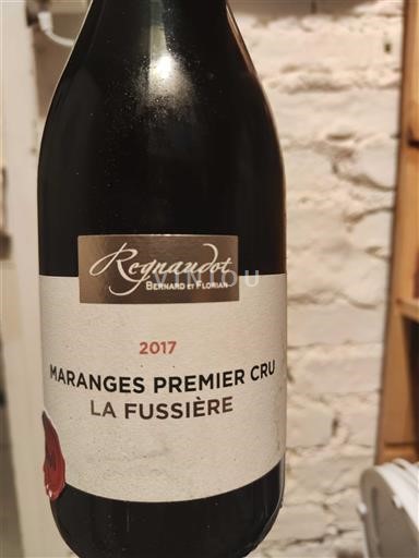 Bourgogne Maranges Premier Cru Regnaudot Bernard et Florian La Fussière 2017