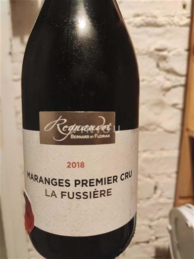 Bourgogne Maranges Premier Cru Regnaudot Bernard et Florian La Fussière 2018