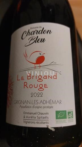 Thung lũng Rhône Grignan-les-adhémar Domaine Chardon Bleu Le Brigand Rouge 2022