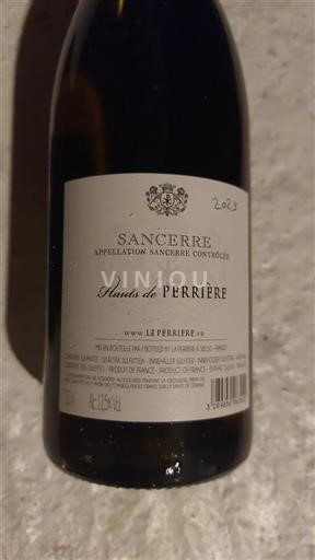 Loire Valley Sancerre La Perrière Hauts de Perrière 2020