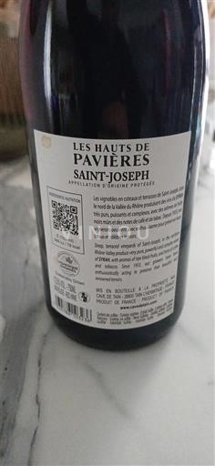 Rhônevallei Saint-Joseph Les Hauts de Pavières 2023