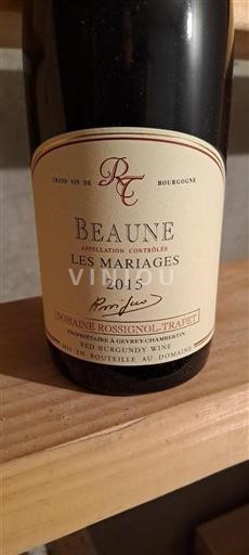 Burgundsko Beaune Grand Cru Domaine Rossignol-Trapet Les Mariages 2015