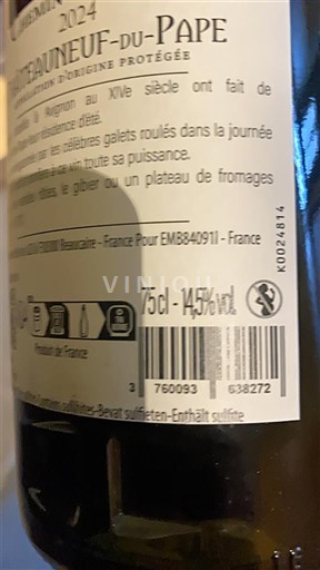 Rhônedalen Châteauneuf-du-Pape Chemin du Nonce 2024 2024