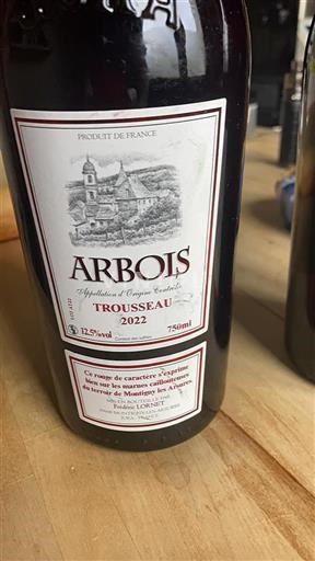 Jura Arbois Frédéric Lornet Trousseau 2022