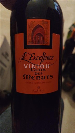 Bordeaux Saint-Émilion Grand Cru Clos des Menuts L'Excellence 2020