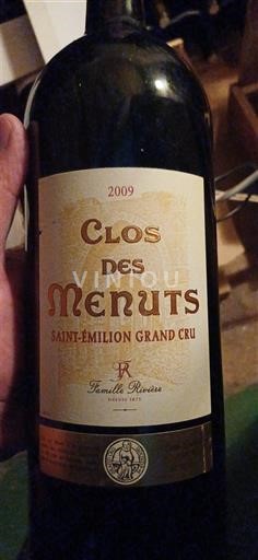 Bordeaux Saint-Émilion Grand Cru Clos des Menuts 2009