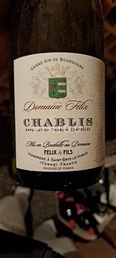 Bourgogne Chablis Domaine Félix 2022