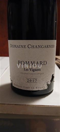Burgundija Pommard Domaine Changarnier Les Vignots 2017
