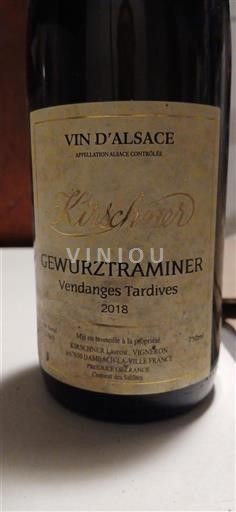 Alsacia Grand Cru Kirschner Vendanges Tardives 2018
