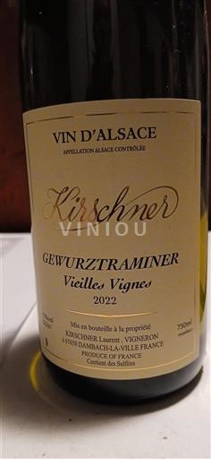 Alsasko Gewürztraminer KIRSCHNER Laurent Vieilles Vignes 2022