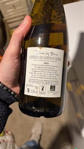 Valle del Loira Coteaux-du-Layon Domaine Des Barres St Aubin 2023